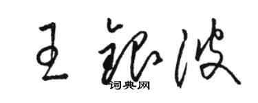 駱恆光王銀波草書個性簽名怎么寫