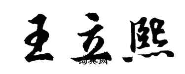 胡問遂王立熙行書個性簽名怎么寫