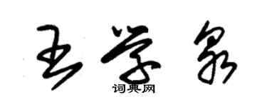 朱錫榮王學泉草書個性簽名怎么寫