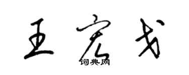 梁錦英王宏戈草書個性簽名怎么寫