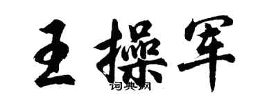 胡問遂王操軍行書個性簽名怎么寫