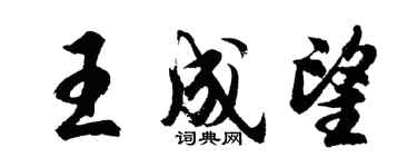 胡問遂王成望行書個性簽名怎么寫