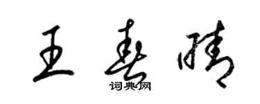 梁錦英王春晴草書個性簽名怎么寫