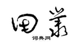曾慶福田叢草書個性簽名怎么寫