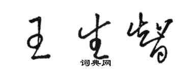 駱恆光王生智草書個性簽名怎么寫