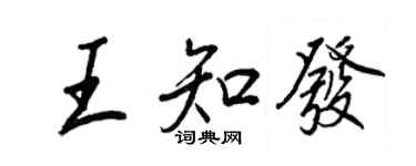 王正良王知發行書個性簽名怎么寫