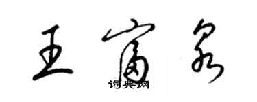 梁錦英王富泉草書個性簽名怎么寫