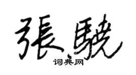 王正良張驍行書個性簽名怎么寫