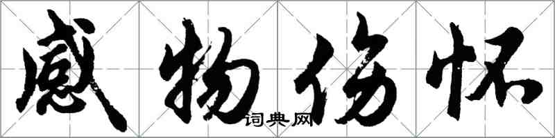 胡問遂感物傷懷行書怎么寫