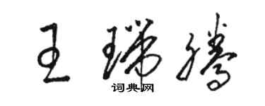 駱恆光王瑞騰草書個性簽名怎么寫