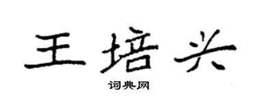 袁強王培興楷書個性簽名怎么寫