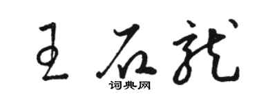 駱恆光王石龍草書個性簽名怎么寫