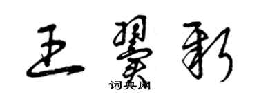 曾慶福王翼新草書個性簽名怎么寫