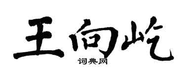 翁闓運王向屹楷書個性簽名怎么寫