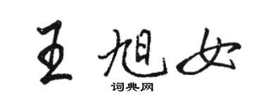 駱恆光王旭女行書個性簽名怎么寫