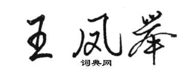 駱恆光王鳳舉行書個性簽名怎么寫