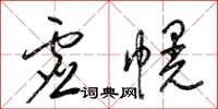 梁錦英虛幌草書怎么寫