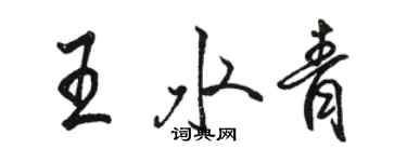 駱恆光王水青行書個性簽名怎么寫