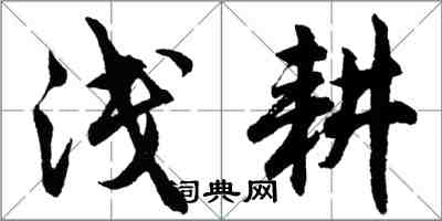 胡問遂淺耕行書怎么寫