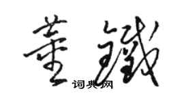 駱恆光董鐵草書個性簽名怎么寫
