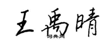 王正良王禹晴行書個性簽名怎么寫