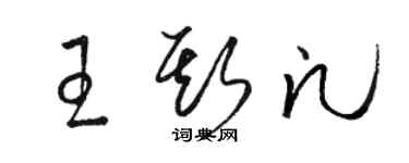 駱恆光王斯凡草書個性簽名怎么寫