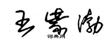 朱錫榮王紫渤草書個性簽名怎么寫