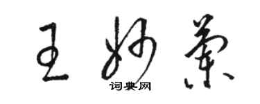 駱恆光王妙蘭草書個性簽名怎么寫