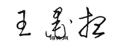 駱恆光王墨想草書個性簽名怎么寫