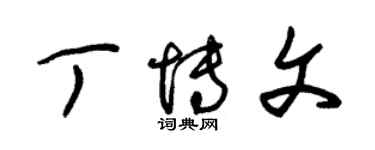 朱錫榮丁博文草書個性簽名怎么寫