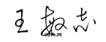 駱恆光王敏志草書個性簽名怎么寫