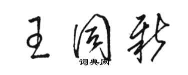 駱恆光王同新草書個性簽名怎么寫