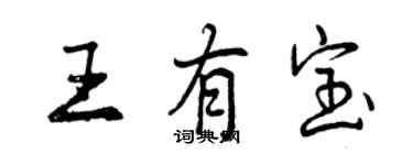 曾慶福王有寶行書個性簽名怎么寫