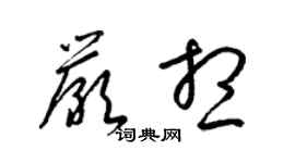 梁錦英嚴想草書個性簽名怎么寫