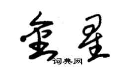 朱錫榮金星草書個性簽名怎么寫