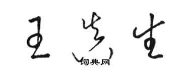 駱恆光王真生草書個性簽名怎么寫