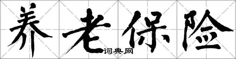 翁闓運養老保險楷書怎么寫