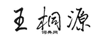 駱恆光王桐源行書個性簽名怎么寫