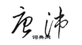 駱恆光唐沛草書個性簽名怎么寫