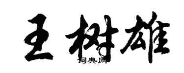 胡問遂王樹雄行書個性簽名怎么寫