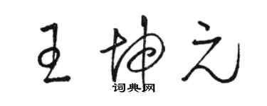駱恆光王坤元草書個性簽名怎么寫