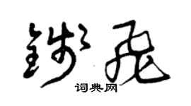 曾慶福錢飛草書個性簽名怎么寫