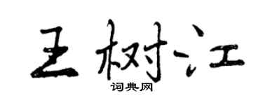 曾慶福王樹江行書個性簽名怎么寫