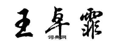 胡問遂王卓霏行書個性簽名怎么寫