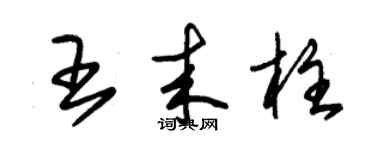 朱錫榮王來柱草書個性簽名怎么寫