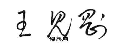 駱恆光王見剛草書個性簽名怎么寫