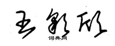 朱錫榮王彩欣草書個性簽名怎么寫