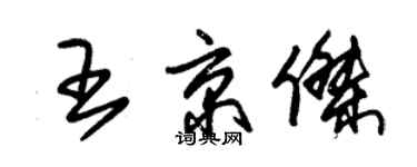 朱錫榮王京傑草書個性簽名怎么寫