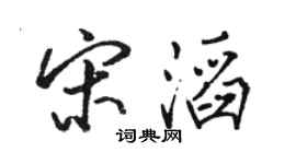 駱恆光宋滔行書個性簽名怎么寫