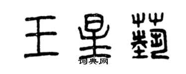 曾慶福王星藝篆書個性簽名怎么寫